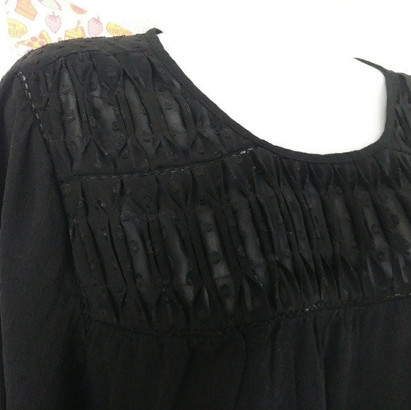 Anthropologie Meadow Rue blouse georgette dot L - Picture 4 of 7
